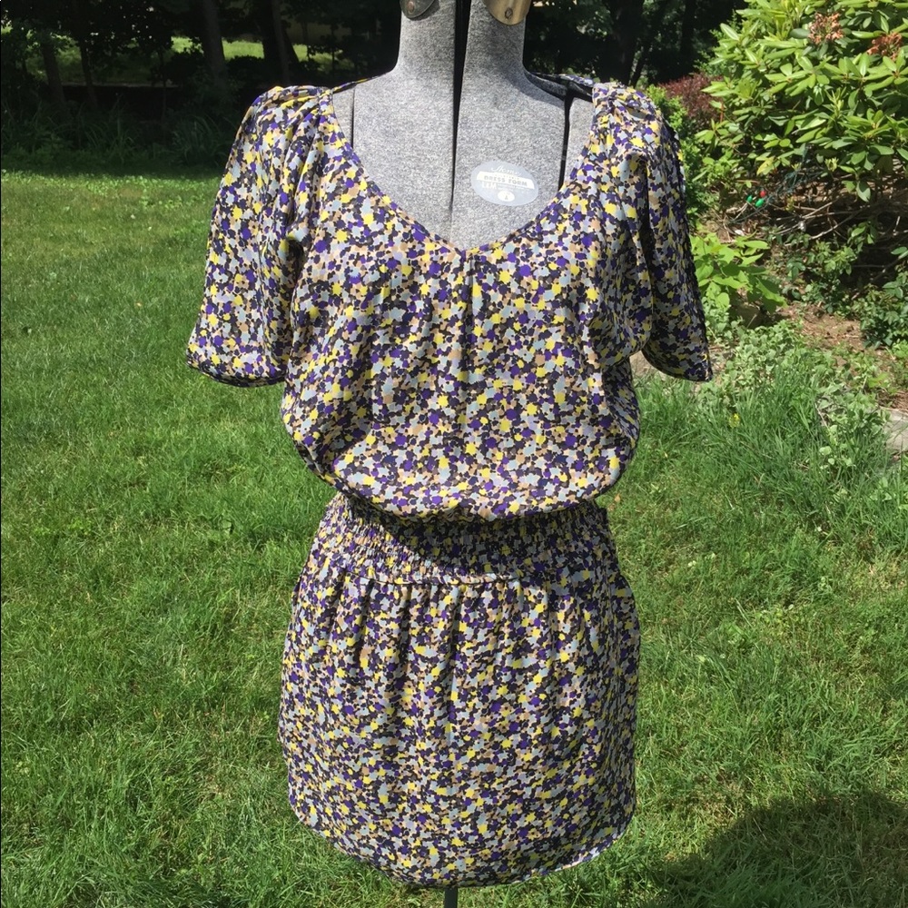 BCBGeneration Mini Floral Dress with Pockets
